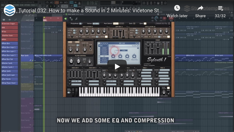 032: Vicetone Style Dance Lead Synthesizer | Tutorials | Studiotemplates